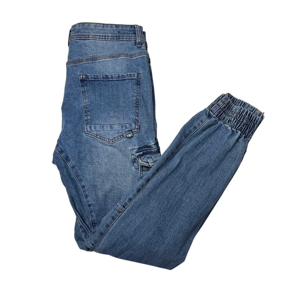 Cotton On Urban Jogger Cargo Denim Blue Wash Size 30 - Picture 3 of 11